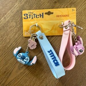 Disney Stitch Keychains - Blue and Pink